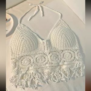 Sexy Tassel Crochet Halter Top Perfect for Spring & Summer Beach Trips!🌼